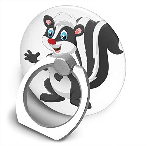 360 Degree Finger Stand Cell Phone Ring Holder Car Mount with Hook for Smartphone-Cartoon Cute Skunk
