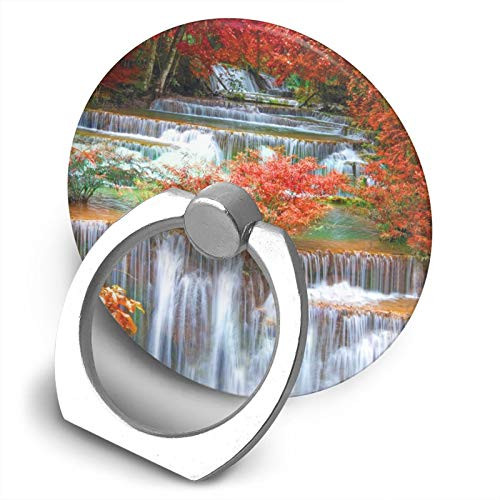 360 Degree Finger Stand Cell Phone Ring Holder Car Mount with Hook for Smartphone-Waterfall Fall Scenery