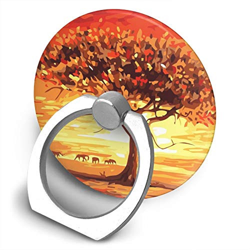 360 Degree Finger Stand Cell Phone Ring Holder Car Mount with Hook for Smartphone-Burning Tree of Life