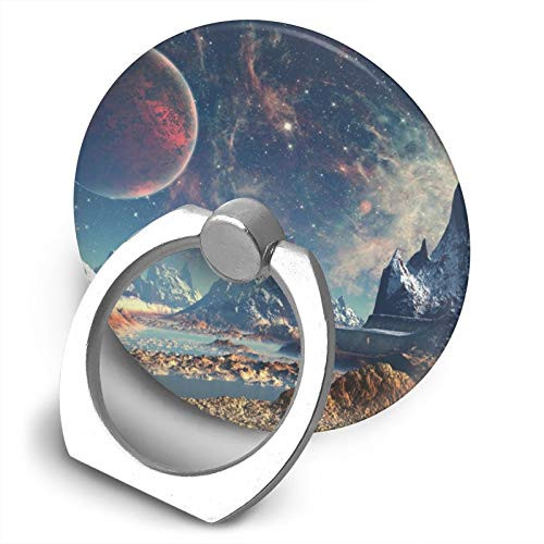 360 Degree Finger Stand Cell Phone Ring Holder Car Mount with Hook for Smartphone-Stars