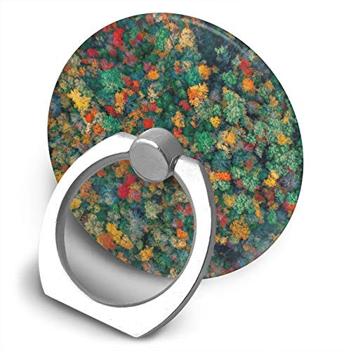 360 Degree Finger Stand Cell Phone Ring Holder Car Mount with Hook for Smartphone-Aerial View of Forest