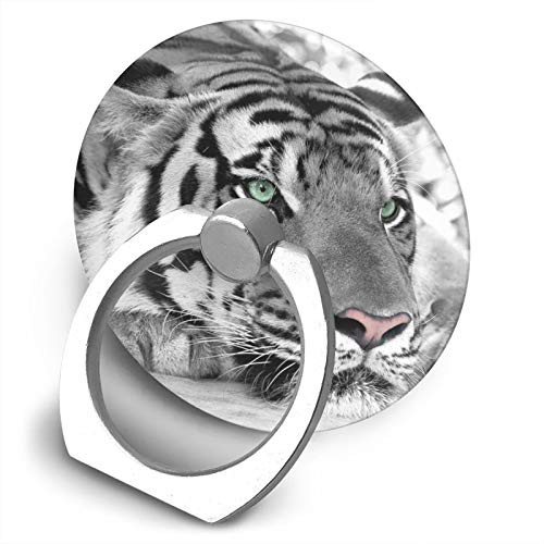 360 Degree Finger Stand Cell Phone Ring Holder Car Mount with Hook for Smartphone-Tiger Leopard