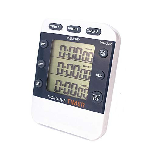 Kitchen TimerDigital Kitchen Cooking Timer Clock3 Channels Simultaneous Timing Countdown Up Pocket Timer Large Led Display Kitchen Timer For Cooking Studing Teaching Officing Use Kitchen Timer Dig