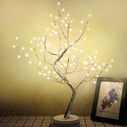Fairy Lights Tree Lamp - 20Inch Artificial Fairy Light Spirit Tree Lamp 108 Led Tree Lamp Bonsai Tree Light Home Bedroom Living Room Japanese Decor