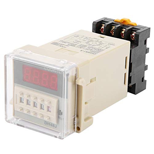 WAL FRONT DH48J-11A 220VAC 11-Pin Digital Counter Relay LED Display Counting Relay 1-999900 220VAC