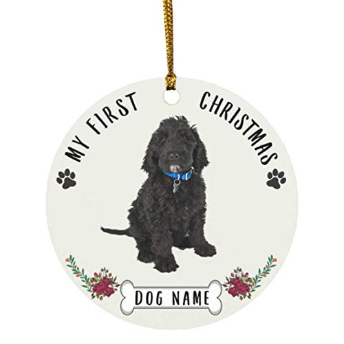 Lovesout Personalized Name Labradoodle Black Puppys First Christmas 2020 Ornament White Ceramic Circle Lovesout Personalized Name Labradoodle Black Puppys First Christmas 2020 Ornament White Ceramic Circle