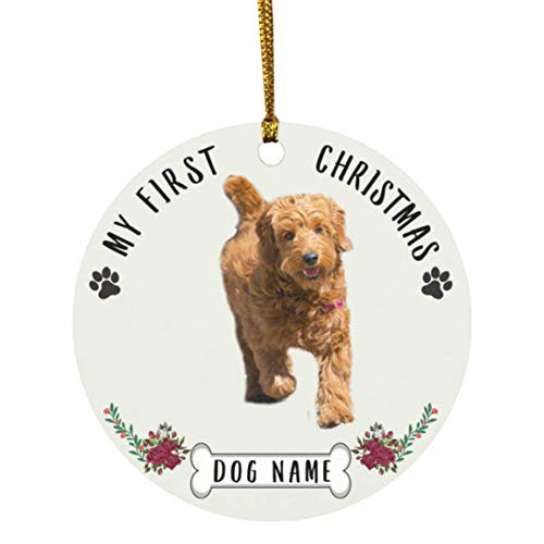 Lovesout Personalized Name Goldendoodle Apricot Puppys First Christmas 2020 Ornament White Ceramic Circle Lovesout Personalized Name Goldendoodle Apricot Puppys First Christmas 2020 Ornament White Ceramic Circle