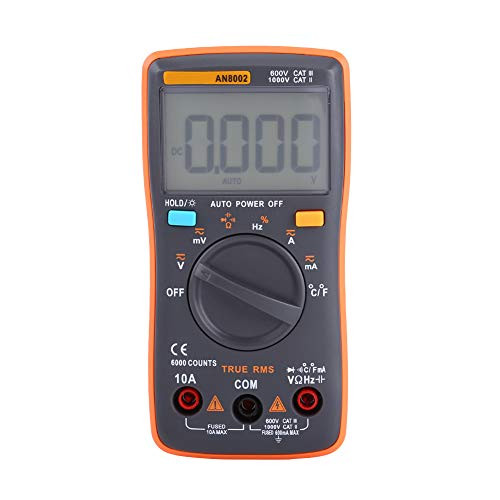 Volt Ohm Meter Ammeter Digital LCD Display 6000 Counts Multimeter AC DC for Computer Inspection with TP01K Thermocouple for Home Inspection