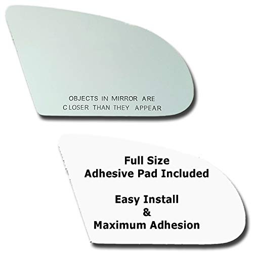 Mirror Glass  Plus Full Size Adhesive Pad for 1992-1995 Ford Taurus Passenger Side Replacement