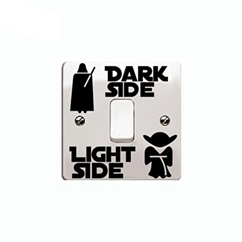 Makirt Wall Stickers Inspiring Quotes Home Art Decor Decal Mural Star Wars Dark Side Light Side Switch for Kids Room Bedroom