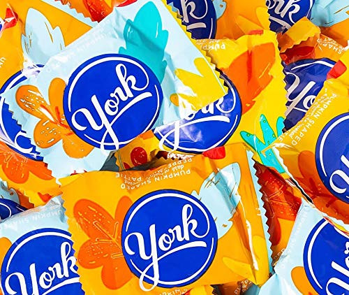 York Peppermint Patties Fall Harvest Pumpkin Shaped Wrapped Bulk/Wholesale - Perfect for Parties Snacks Halloween Candy Bowls Trick-Or-Treating  and  More -3 Lbs.-
