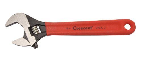 Crescent 8 inch Adjustable Black Oxide Cushion Grip Wrench MUSA - Bagged - AT18C