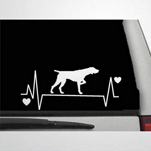 German Shorthaired Pointer Heartbeat Lifeline Decal Stickers Car Decal Window Decal Vinyl Decal Die Cut Decals Funny Laptop Stickers Bumper Stickers Present