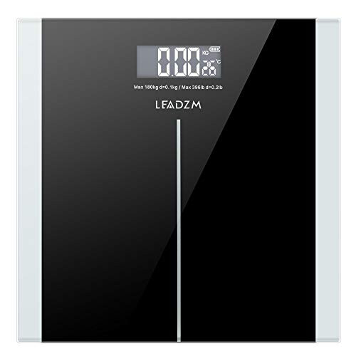 Simply-Me Digital Body Weight Scale Bathroom Scale Smart Body Fat Scale with HD Backlit LCD DisplayStep-On TechnologyHigh-Precision SensorMax 397 Lbs 180kg6 mm Tempered Glass