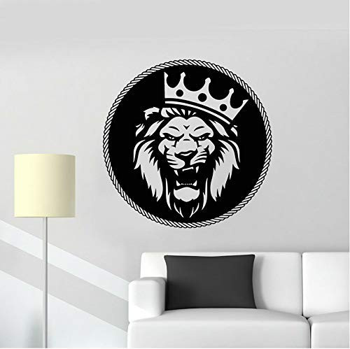 txucc Circle Lion King Vinyl Wall Decal Living Room Predator Head Crown Animal Wall Stickers Nursery Children Room Bedroom Decor 42X42Cm txucc Circle Lion King Vinyl Wall Decal Living Room Predator Head Crown Animal Wall Stickers Nursery Children Room Bedroom Decor 42X42Cm