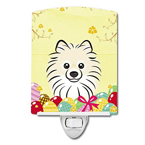 Carolines Treasures BB1889CNL Pomeranian Easter Egg Hunt Ceramic Night Light 6x4x3 Multicolor