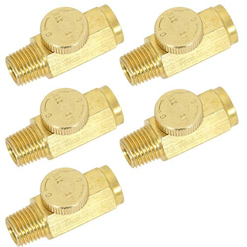 UFFY Brass In-Line Air Flow Regulator Control Tool Valve 1/4 inch NPT -5-