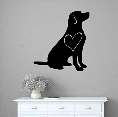 Black Lab Labrador Retriever Silhouette Vinyl Wall Words Decal Sticker Graphic