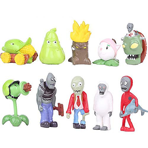 Plants vs Zombies 10pcs Action Figures Set Toys Series Game Role Figure Display Toy PVC -D-