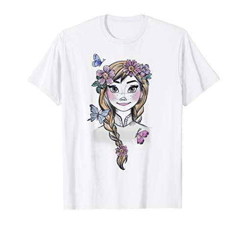 Disney Frozen Anna Illustrated Boho Flowers Graphic T-Shirt Disney Frozen Anna Illustrated Boho Flowers Graphic T-Shirt