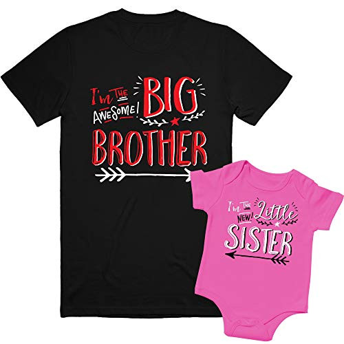 Texas Tees Big Brother Shirt for Toddler Sister Gifts from Sister Birthday Hipster Big Brother/Little Sister Big Sibling 10/12 / Lil Sibling NB -0-3M- Texas Tees Big Brother Shirt for Toddler Sister Gifts from Sister Birthday Hipster Big Brother/Little Sister Big Sibling 10/12 / Lil Sibling NB -0-3M-