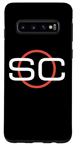 Galaxy S10 ESPN SportsCenter White  and  Red Circle Black Case