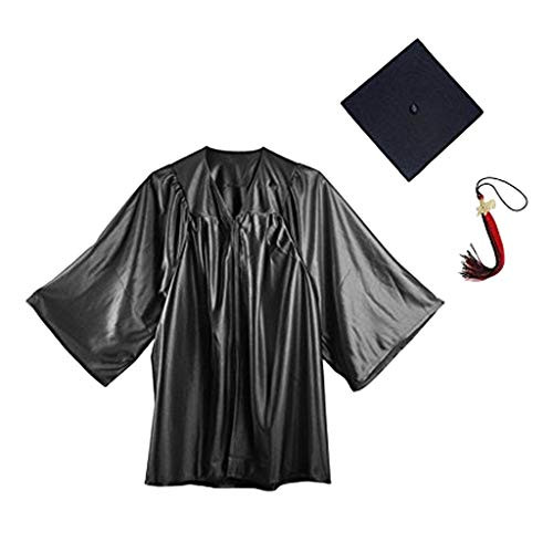 2020 Graduation Gown and Cap for Preschool Kindergarten Kids Graduation Suit Ceremony Robe 3 - 45 inch Kids Graduation Dress Clothes Set with 2020 Charm Black Red Blue
