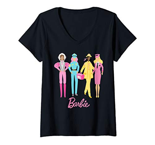 Womens Barbie 60th Anniversary Fashion V-Neck T-Shirt