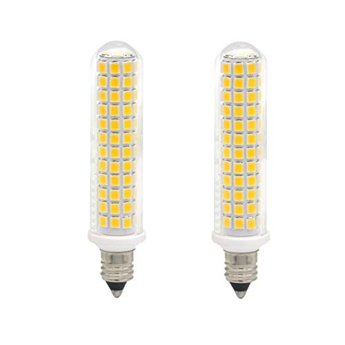 Ylaide E11 led Light Bulb 100W Halogen Bulbs Equivalent 1300lm, t4 jd e11 Mini Candelabra Base 110V 120V 130V Input 100W Halogen Replacement, Pack of 2 (Warm White 3000K)