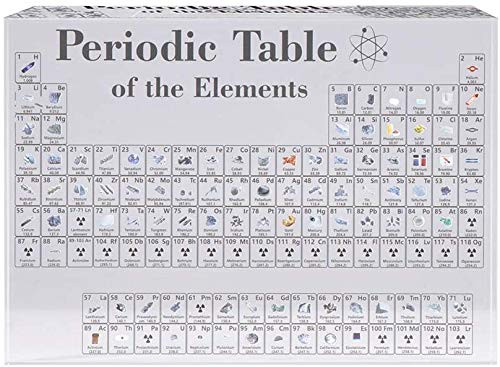 BDSM Konesky Acrylic Periodic Table Periodic Table Display Elements Acrylic Periodic Chemical Element Display 15 11.4 2cm for School Teaching Gift