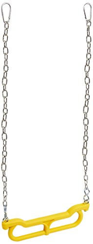Swing Set Stuff Inc. Combo Trapeze with Uncoated Chain (Yellow) and SSS Logo Sticker
