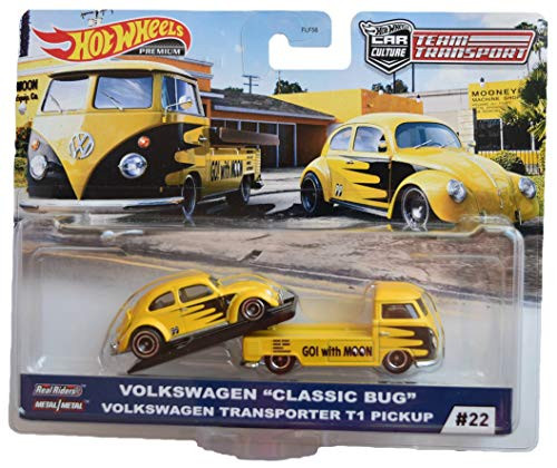 Mattel Hot Wheels Team Transport Volkswagen Transporter T1 Pickup 22 Yellow