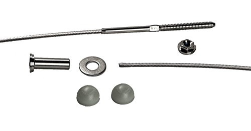 VistaView CableTec - 1/8 Inch Stainless Steel Cable Railing Assembly Kit - 20 Foot With Gray Caps