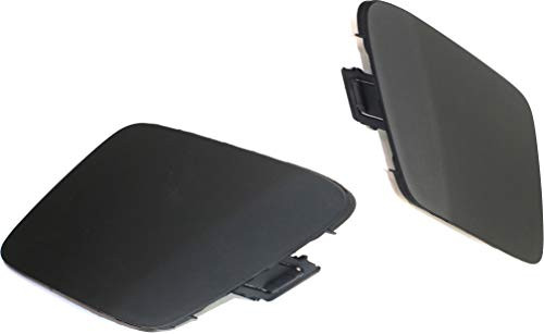 Tow Hook Cover Set of 2 Compatible with Toyota Prius 2016-2018 Front Bumper Right Side and Left Side Primed