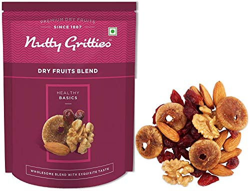Dry Fruits Blend - Almonds Walnuts Figs and Cranberries 200 gm -7.05 OZ-