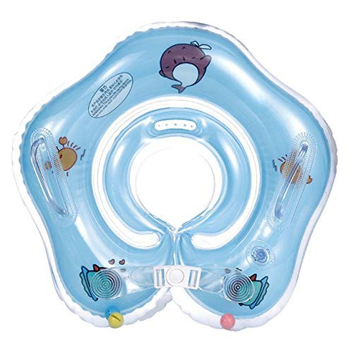 Jiaye Cartoon Anime Keychain Swimming Ring Tube Ring Safety Float Circle Swimming Pool Bathing Inflatable -Color  Blue-