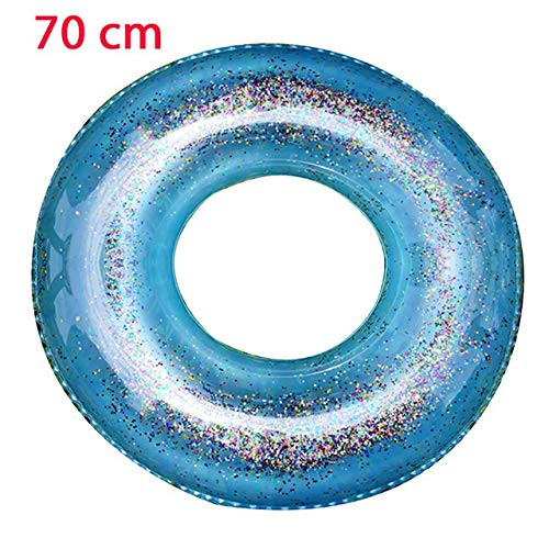 Zcm Swimming Ring Inflatable Swimming Ring Bath Swim Circle Childrens Arm Circle Swim Pool Sequins Swimming Ring Floating Pool Accessories Circle -Color  Green-