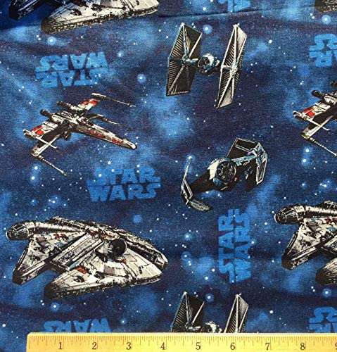 Fat Quarter 1/4 Yard - Star Wars Millennium Falcon Sewing Fabric 100 percent Cotton -18 inch x 21 inch-