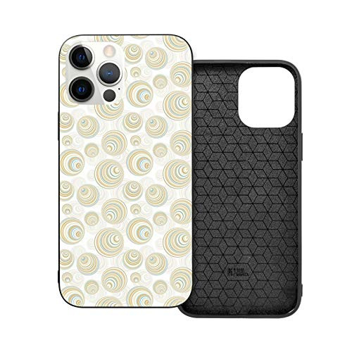 Compatible with 2020 iPhone 12 Series Case Abstract Inner Circles Round Shaped Soft Toned Creative Spirals Image for iPhone 12 Pro Max 6.7inch
