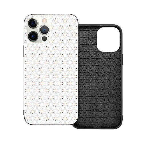 Compatible with 2020 iPhone 12 Series Case Abstract Pastel Toned Pattern with Circles and Rounds Image for iPhone 12 6.1inch