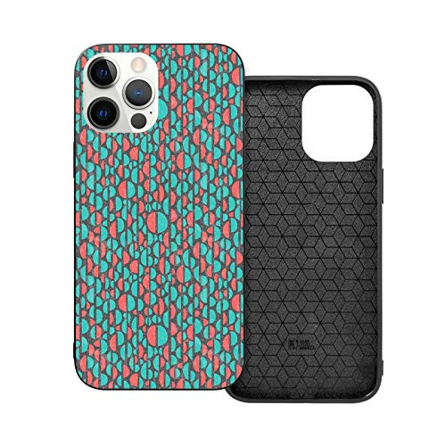 Compatible with 2020 iPhone 12 Series Case Big and Small Half Circles Vertical Order Weathered Look for iPhone 12 Pro 6.1inch