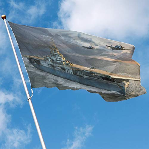 Garden Flag Aircraft Carrier World Outdoor Yard Home Flag Wall Lawn Banner Polyester Flag Decoration 3 X 5