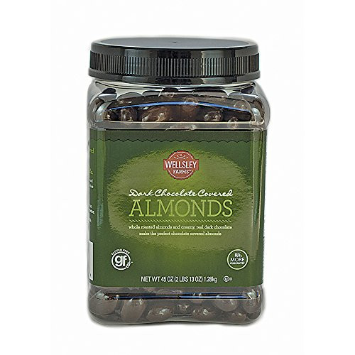 wellsley Farms Dark Chocolate Covered Almonds 45 Oz wellsley Farms Dark Chocolate Covered Almonds 45 Oz