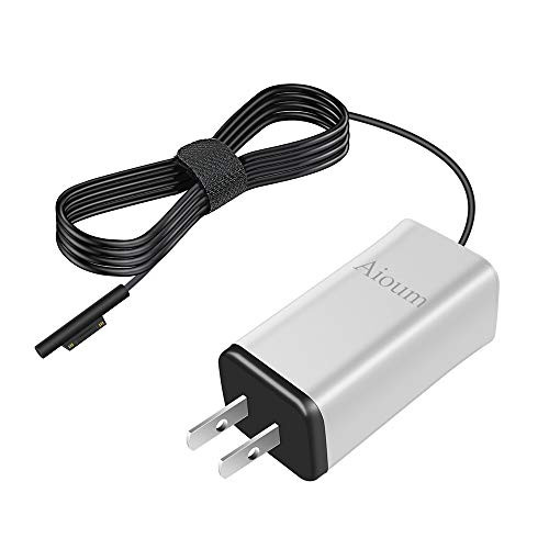 Aioum 15V 4A 65W Power Supply Charger for Microsoft Surface Book, Book 2, Surface Laptop, Surface Pro 4, Pro 3 and Pro 5, Replace for Surface 1706 1800 1735 1736 with 6FT Power Cord