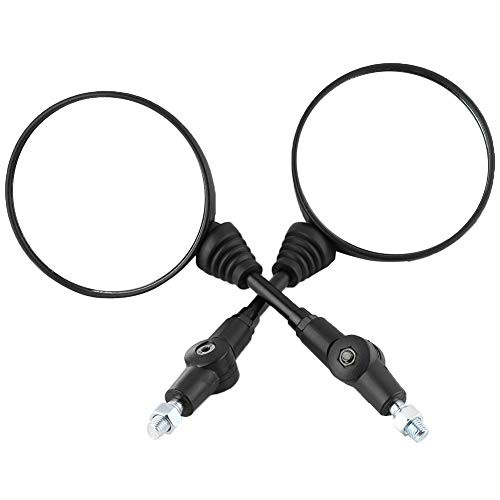 Rearview Mirror 2Pcs Universal Motorcycle Aluminium Handle Motorcycle Round Rear View Side Mirrors Modified Rearview Black Round Rearview Mirror