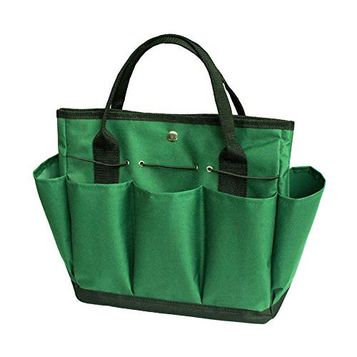 QCUTEP Garden Tool Bag Garden Tote Bag Multifunction Gardening Storage Tote for Garden Plant Tool Set Store Content Bag Oxford Cloth
