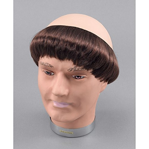 Bristol Novelty BW640 Short Hair and Monk Wig Brown One Size