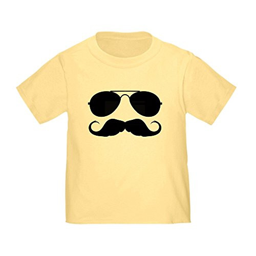 CafePress Macho Mustache Toddler T Shirt Cute Toddler T-Shirt 100 percent Cotton Daffodil Yellow