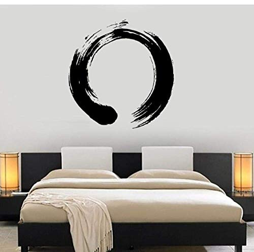 GMYZGM Personality Pattern Vinyl Wall Decal Yoga Wall Circle Enso Zen Calligraphy Japan Nirvana Stickers for Living Room Bedroom42X43Cm