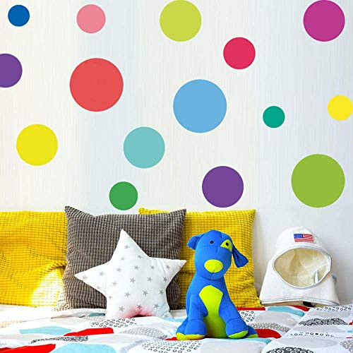BMNZGM Color Polka Dots Wall Sticker DIY Art Circle Dots Wall Decal for Kids Rooms Waterproof Wallpaper Home Decor Art Murals 23Pcs-75.5Cm X 25Cm